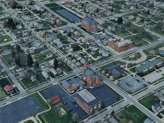 Fort Wayne City, IN, USA (2024) 3D Model