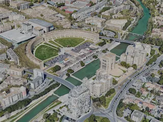 Montpellier City, France (2023) 3D Model