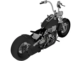 Harley-Davidson Knucklehead 3D Model