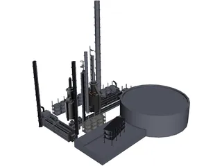 Refinery Plant 3D Model