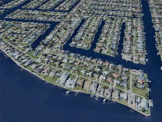 Cape Coral City, FL, USA (2023) 3D Model