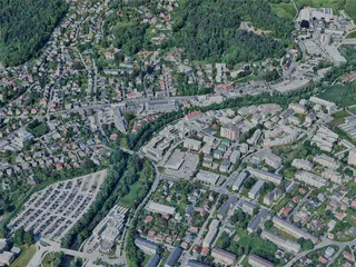 Klagenfurt am Worthersee City, Austria (2023) 3D Model