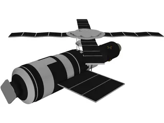 skylab space station 3d model
