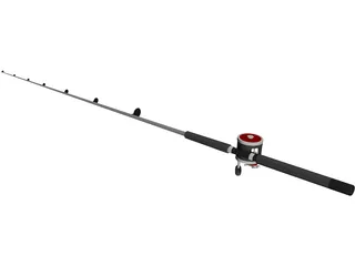 Penn Deep Sea Fishing Rod Reel Combo 3D Model - 3DCADBrowser