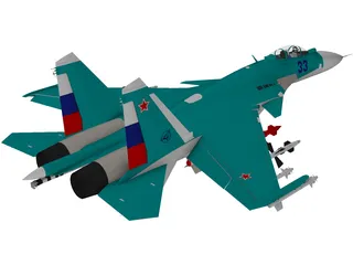 Sukhoi Su-33 Navy Flanker 3D Model