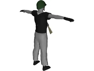 Soldier Albanian 3D Model