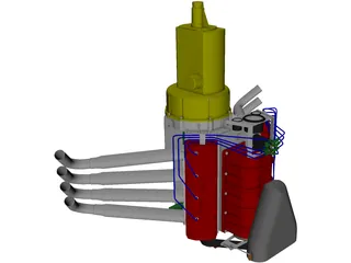 Dragster Engine 3D Model