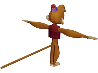 Abu the Monkey 3D Model