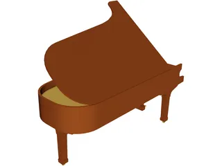 Piano 3D Model - 3DCADBrowser