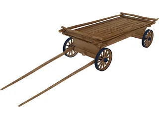 Horse Cart 3D Model