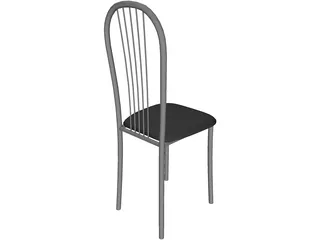 Metal Kitchen Chair 3D Model