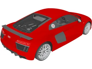 Audi R8 V10 Plus (2016) 3D Model