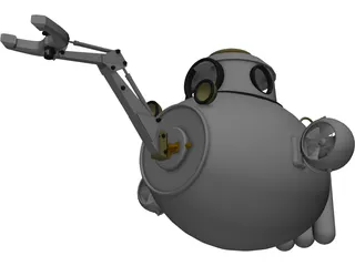 Submarine Sub Fantasy 3D Model