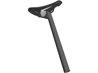 Seat Post with Saddle 3D Model