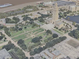 Baton Rouge City, LA, USA (2024) 3D Model