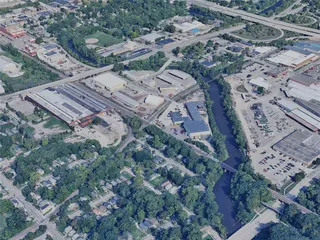 Lansing City, MI, USA (2023) 3D Model