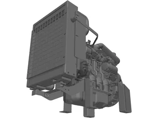 Isuzu 4LE1 Auxilary Engine 3D Model