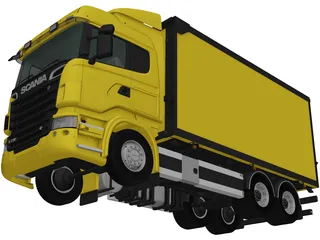 Scania R730 Box Truck (2010) 3D Model