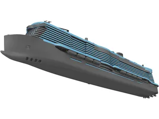 Costa Smeralda Cruise Ship 3D Model