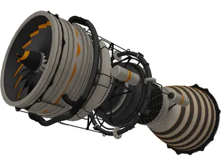 Jet Engine 3D Model