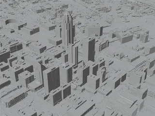 Des Moines City, IA, USA (2024) 3D Model