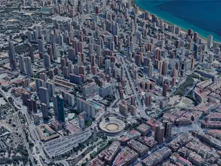 Benidorm City, Spain (2023) 3D Model