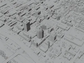 Springfield City, MA, USA (2024) 3D Model