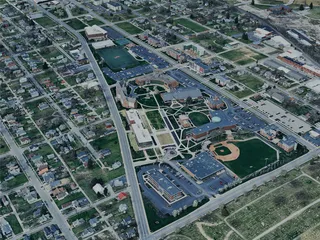 Fort Wayne City, IN, USA (2024) 3D Model