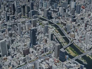 Osaka City, Japan (2024) 3D Model