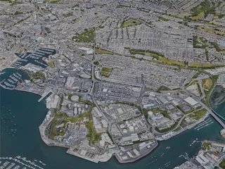 Plymouth City, UK (2022) 3D Model