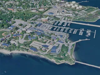 Portland City, ME, USA (2024) 3D Model