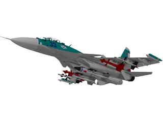 Sukhoi Su-33 Navy Flanker 3D Model