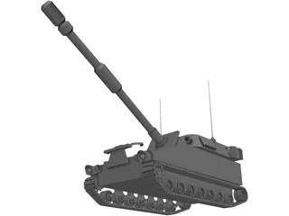 M109A6 Paladin Self-Propelled Howitzer 3D Model