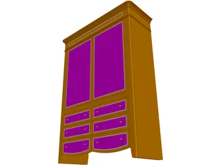 Yacht AV Cabinet Armoir 3D Model