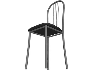 Metal Kitchen Chair 3D Model