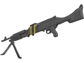 M240 Machinegun 3D Model