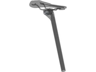 Seat Post with Saddle 3D Model