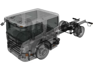 Scania CrewCab CP28 Chassis Truck (2011) 3D Model