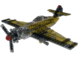 Lego Airplane 3D Model