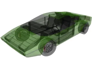 Lamborghini Bravo (1974) 3D Model