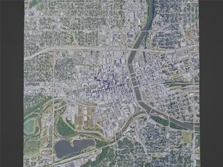 Des Moines City, USA (2022) 3D Model