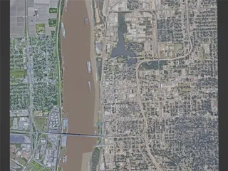 Baton Rouge City, LA, USA (2024) 3D Model