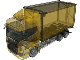 Scania R730 Box Truck (2010) 3D Model