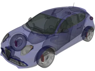 Alfa Romeo MiTo Veloce (2016) 3D Model