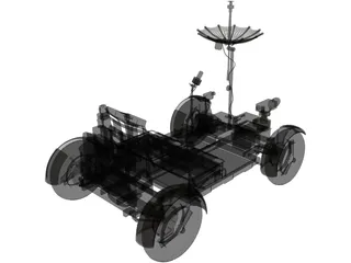 Apollo Lunar Rover Moon Car 3D Model