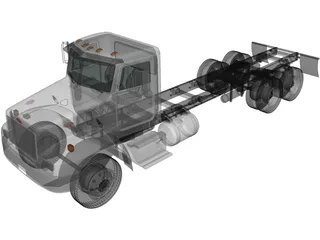 Peterbilt 330 Chassis 3-axle (2003) 3D Model