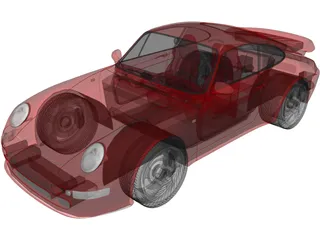 Porsche 911 Turbo (1995) 3D Model