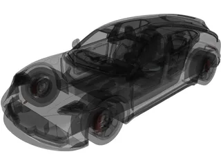 Porsche Taycan 4S Cross Turismo (2021) 3D Model