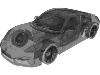 Porsche 718 Cayman S (2017) 3D Model