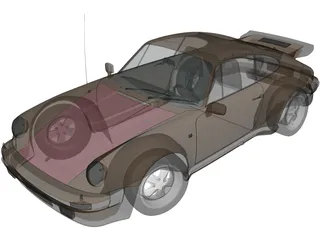 Porsche 911 Turbo (1975) 3D Model